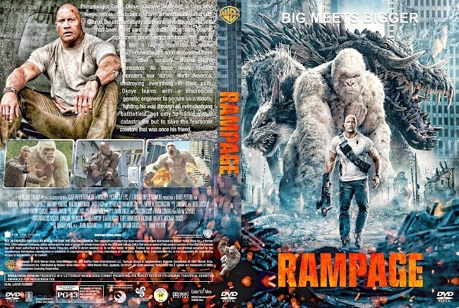dvd cover Rampage (2018) R1 Custom DVD Cover & Label