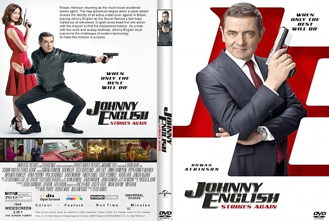 dvd cover Johnny English Strikes Again (2018) R2 Custom DVD Cover & Label