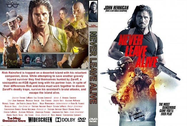 Never Leave Alive (3 Hours Until Dead) (2017) R0 Custom DVD Cover 