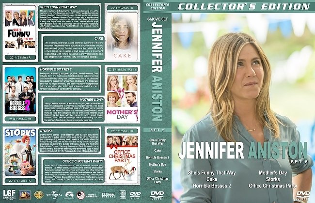 dvd cover Jennifer Aniston Collection â€“ Set 5 (2014-2016) R1 Custom DVD Covers