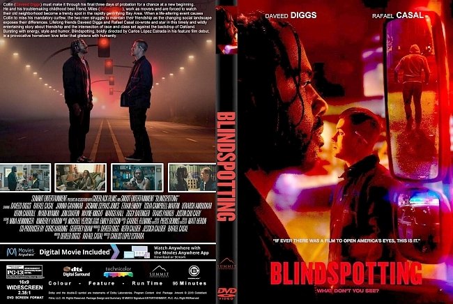 dvd cover Blindspotting (2018) R1 CUSTOM DVD Cover & Label