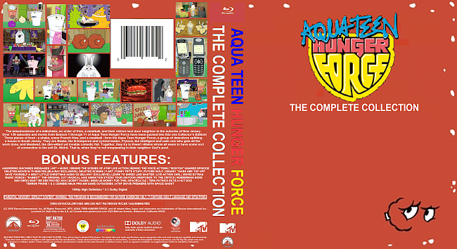dvd cover Aqua Teen Hunger Force: The Complete Collection (Season 1-11+Movie) R1 Custom Blu-Ray Cover