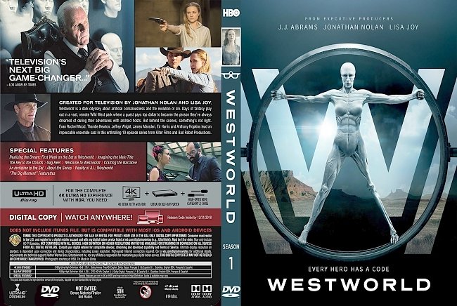 dvd cover Westworld: Season 1 (2016) R1 Custom DVD Covers