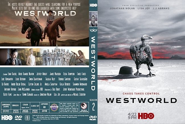 dvd cover Westworld: Season 2 (2018) R1 Custom DVD Covers