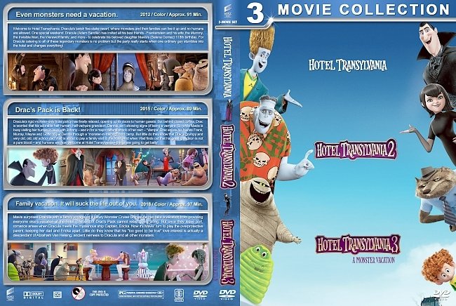 dvd cover Hotel Transylvania Triple Feature (2012-2018) R1 Custom DVD Cover