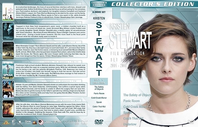 dvd cover Kristen Stewart Film Collection â€“ Set 1 (2001-2004) R1 Custom DVD Covers