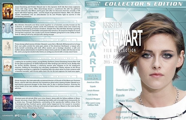 dvd cover Kristen Stewart Film Collection â€“ Set 6 (2015-2016) R1 Custom DVD Covers
