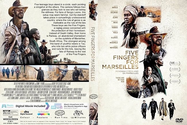 Five Fingers For Marseilles (2018) R2 CUSTOM DVD Cover & Label 