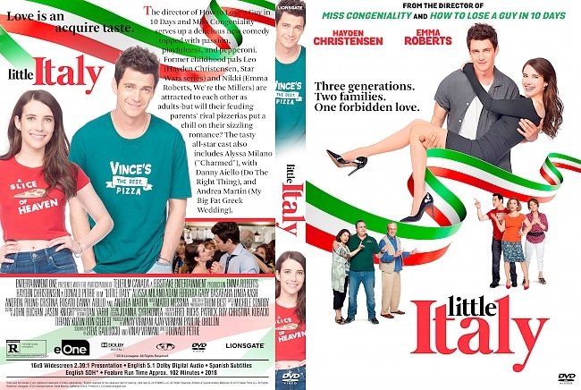 Little Italy (2018) R1 Custom DVD Cover 