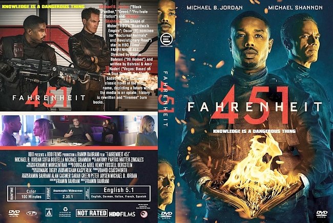 Fahrenheit 451 (2018) R1 Custom DVD Cover 