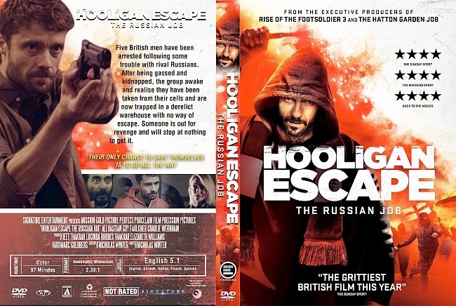 Hooligan Escape The Russian Job (2018) R1 Custom DVD Cover 