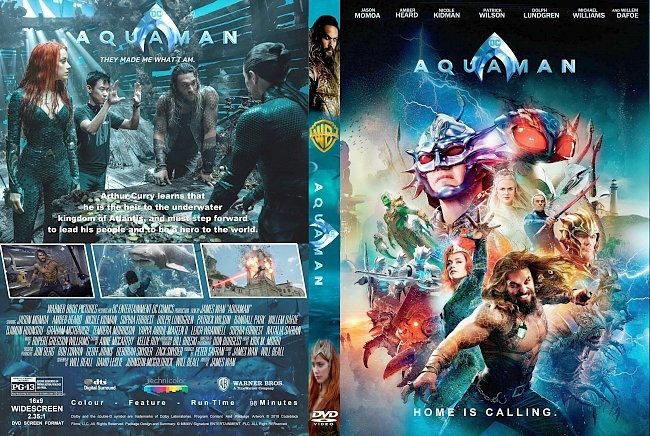 Aquaman (2018) R1 CUSTOM DVD Cover & Label 
