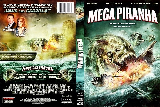 Mega Piranha (2010) R1 DVD Cover & Label 