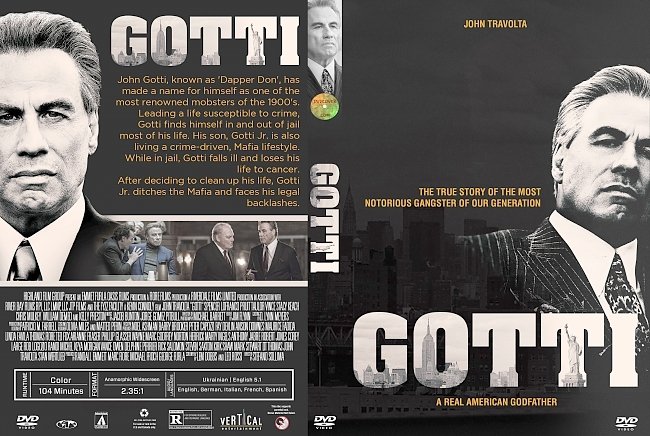 GOTTI (2018) R1 Custom DVD Cover 