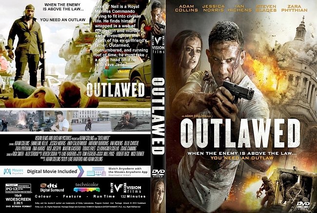 Outlawed (2018) R2 CUSTOM DVD Cover & Label 
