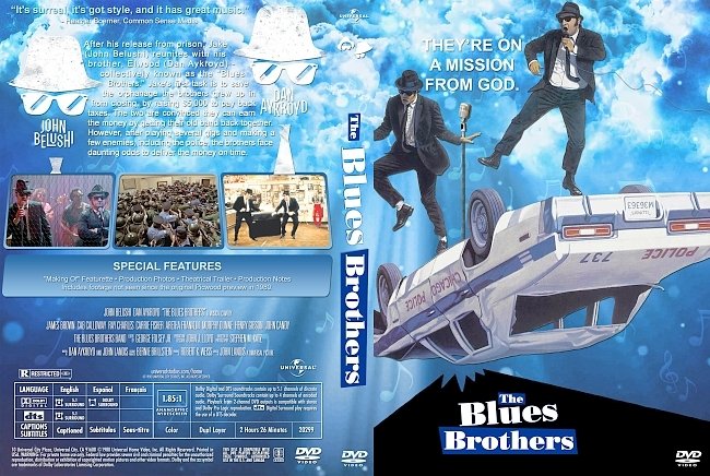 The Blues Brothers (1980) R1 Custom DVD Cover & Labels 