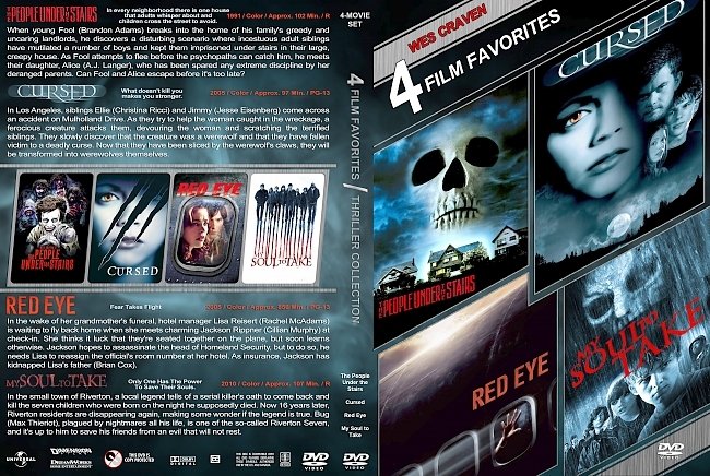 Wes Craven 4-Film Collection (1991-2010) R1 Custom DVD Cover 