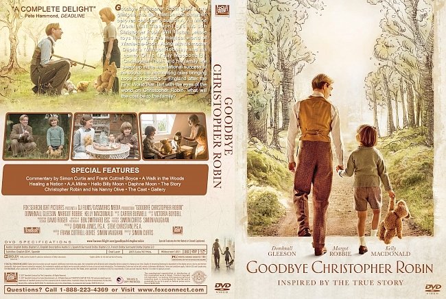 Goodbye Christopher Robin (2017) R1 Custom DVD Cover & Label V2 
