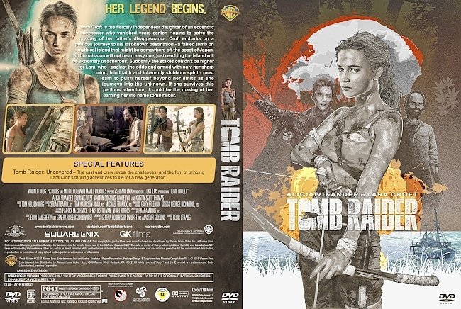 Tomb Raider (2018) R1 Custom DVD Cover & Label V2 
