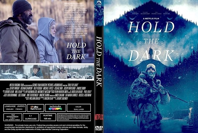 Hold The Dark (2018) R1 CUSTOM DVD Cover & Label 