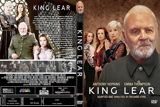 King Lear (2018) R0 CUSTOM DVD Cover & Label 