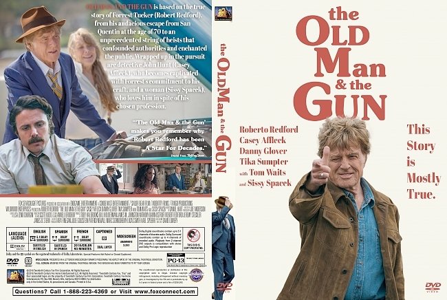 The Old Man & the Gun (2018) R1 Custom DVD Cover 