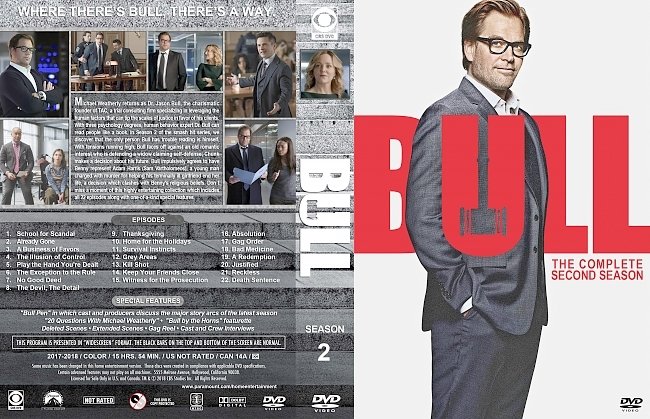 Bull – Season 2 (2018) R2 Custom DVD Covers & Labels 