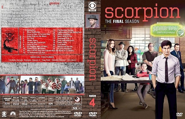 Scorpion – Season 4 (2018) R1 Custom DVD Covers & Labels 