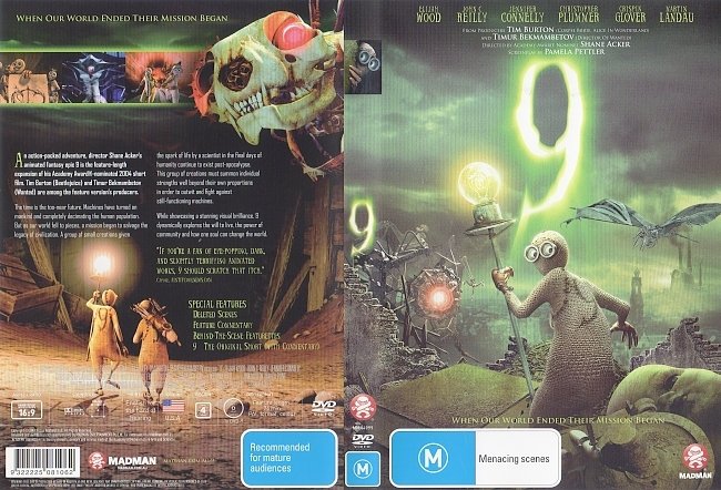 9 (2009) R4 DVD Cover & Label 