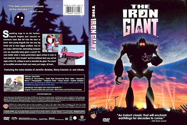 The Iron Giant (1999) R1 DVD Cover & Label 