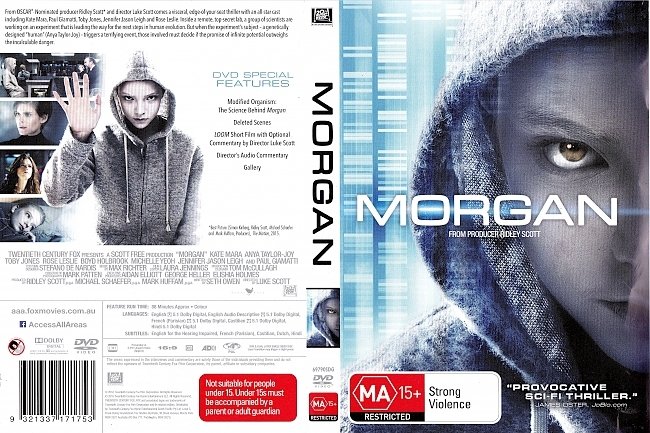 Morgan (2016) R4 DVD Cover 