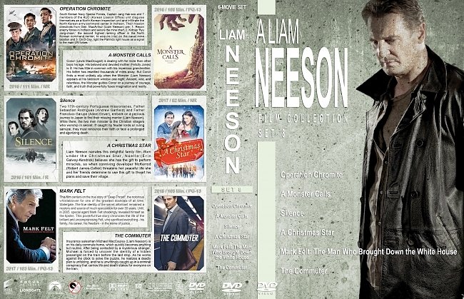 A Liam Neeson Film Collection – Set 8 (2016-2018) R1 Custom DVD Covers 