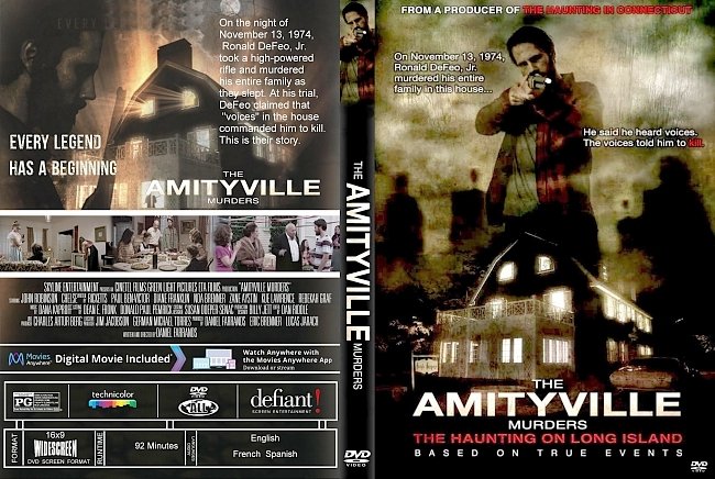The Amityville Murders (2018) R1 CUSTOM DVD Cover & Label 