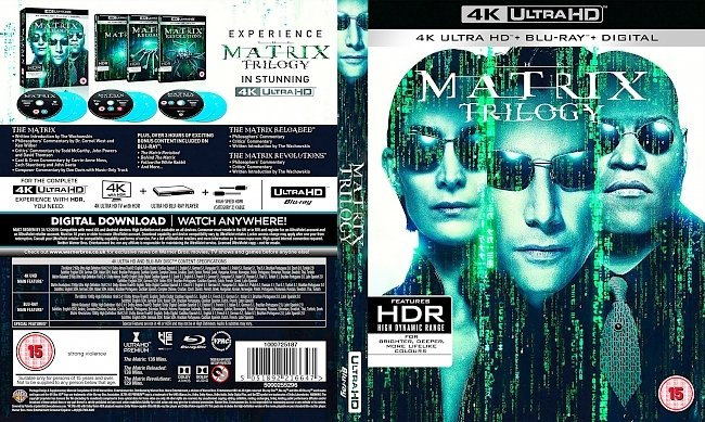 dvd cover The Matrix Trilogy Bluray Cover