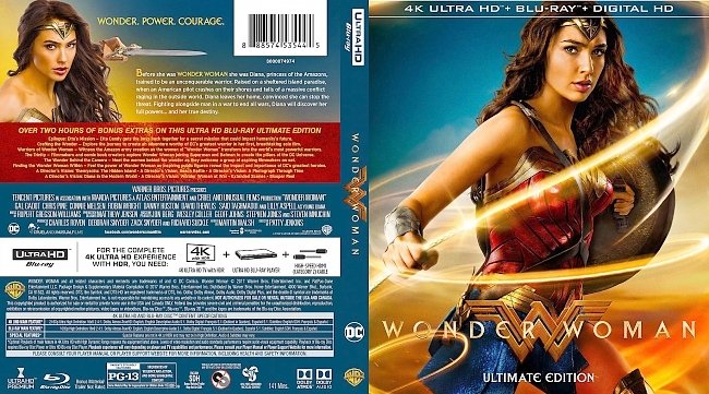 dvd cover Wonder Woman 4k Bluray Cover