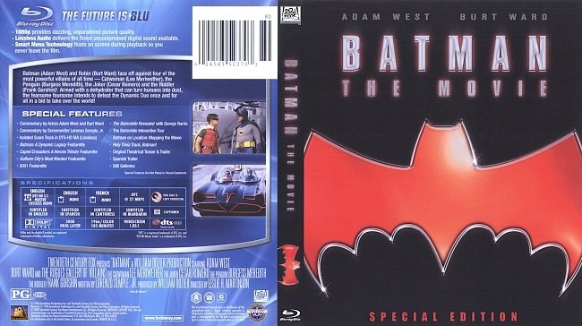 dvd cover Batman: The Movie (1966) Bluray Cover