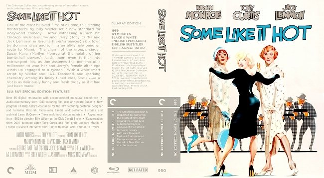 dvd cover Some Like It Hot (1959) Bluray Cover