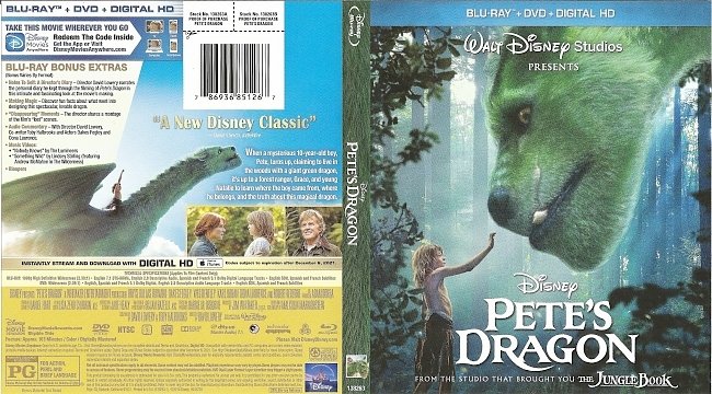 dvd cover Pete's Dragon Bluray Cover