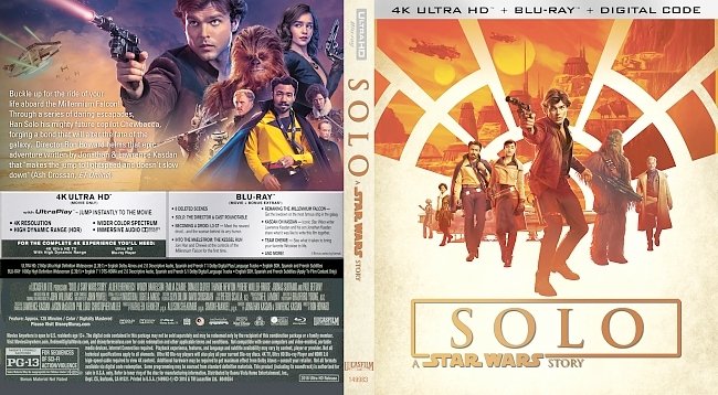 dvd cover Solo: A Star Wars Story 4k Bluray Cover