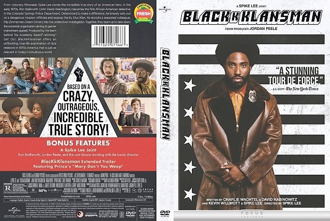 dvd cover BlacKkKlansman DVD Cover