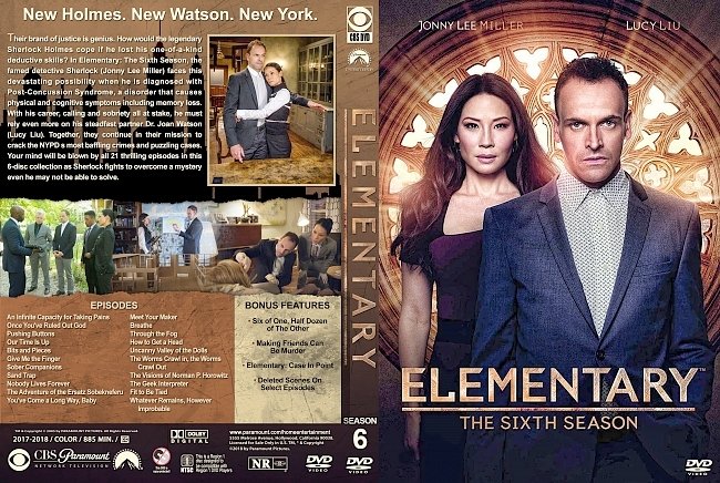 dvd cover Elementary Season 6 DVD Cover