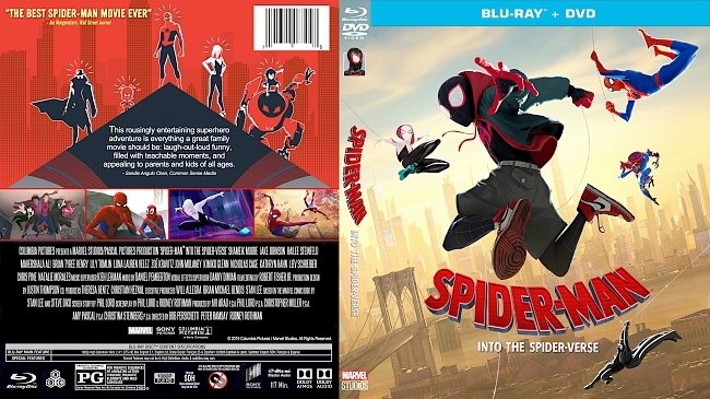 dvd cover Spider-Man: Into the Spider-Verse Bluray Cover