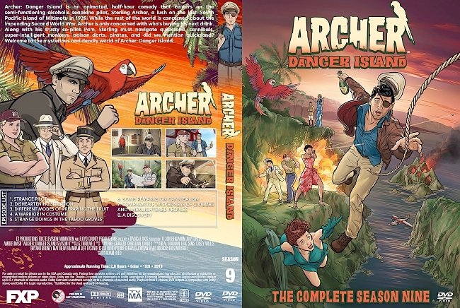 dvd cover Archer Danger Island Season 9 DVD Cover