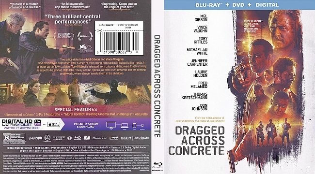 dvd cover Dragged Across Concrete Bluray Cover