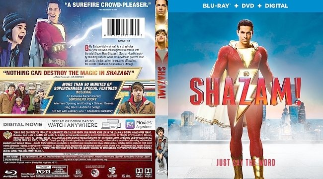 dvd cover Shazam! Bluray Cover