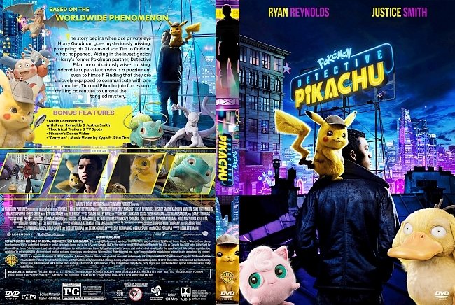dvd cover PokÃ©mon Detective Pikachu DVD Cover