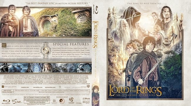 dvd cover The Lord of the Rings: The Fellowship of the Ring Bluray Cover