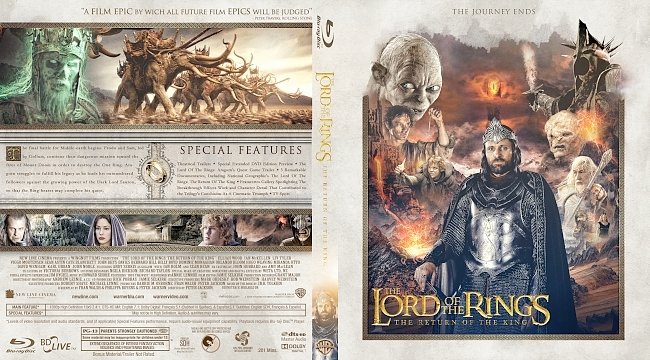 dvd cover The Lord of the Rings: The Return of the King Bluray Cover