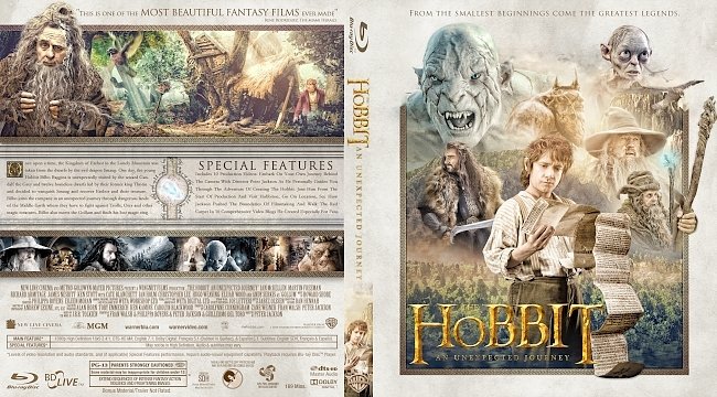 dvd cover The Hobbit: An Unexpected Journey Bluray Cover