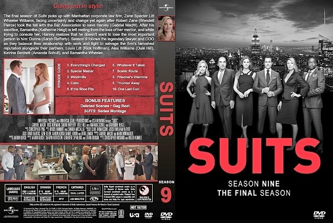 dvd cover Suits Season 9 DVD Cover